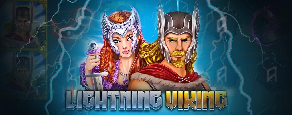 lightning viking - logo and characters of the game