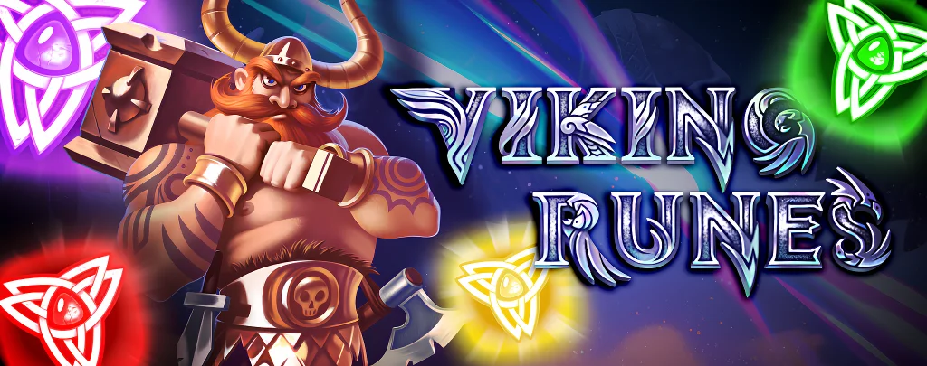 Viking Runes slot with Viking warrior and glowing runes