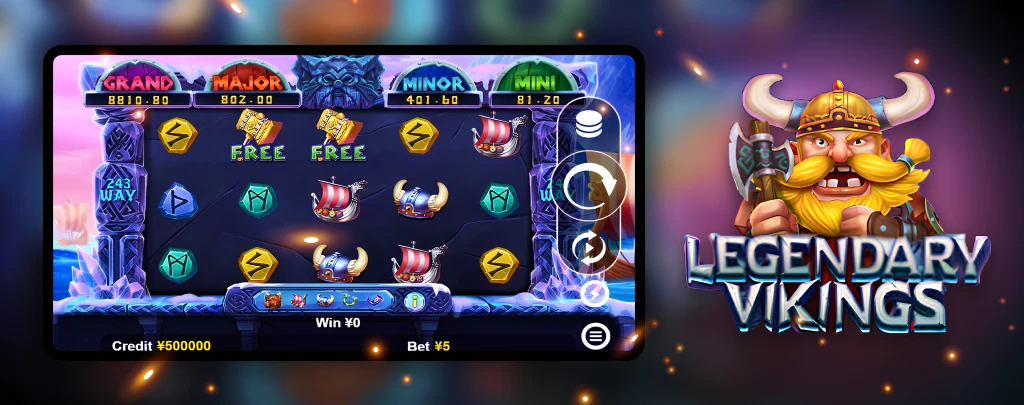 Legendary Vikings slot with Viking symbols, gameplay