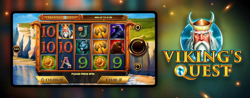 Viking's Quest slot machine - slot interface with reels